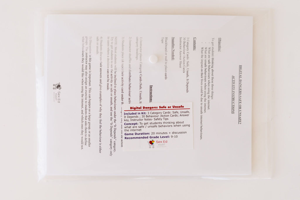 Digital Dangers: Safe or Unsafe, Activity Kit