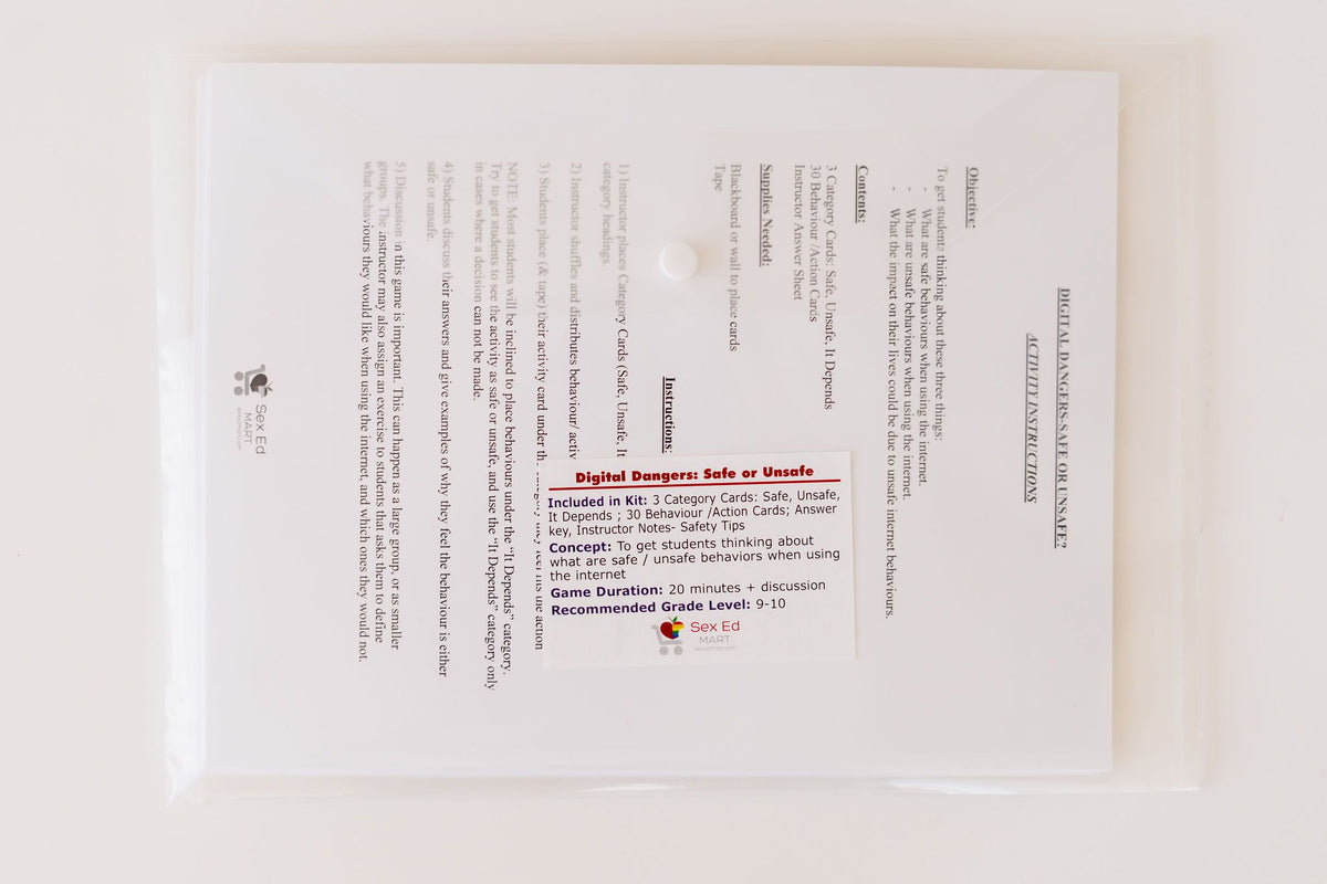 Digital Dangers: Safe or Unsafe, Activity Kit