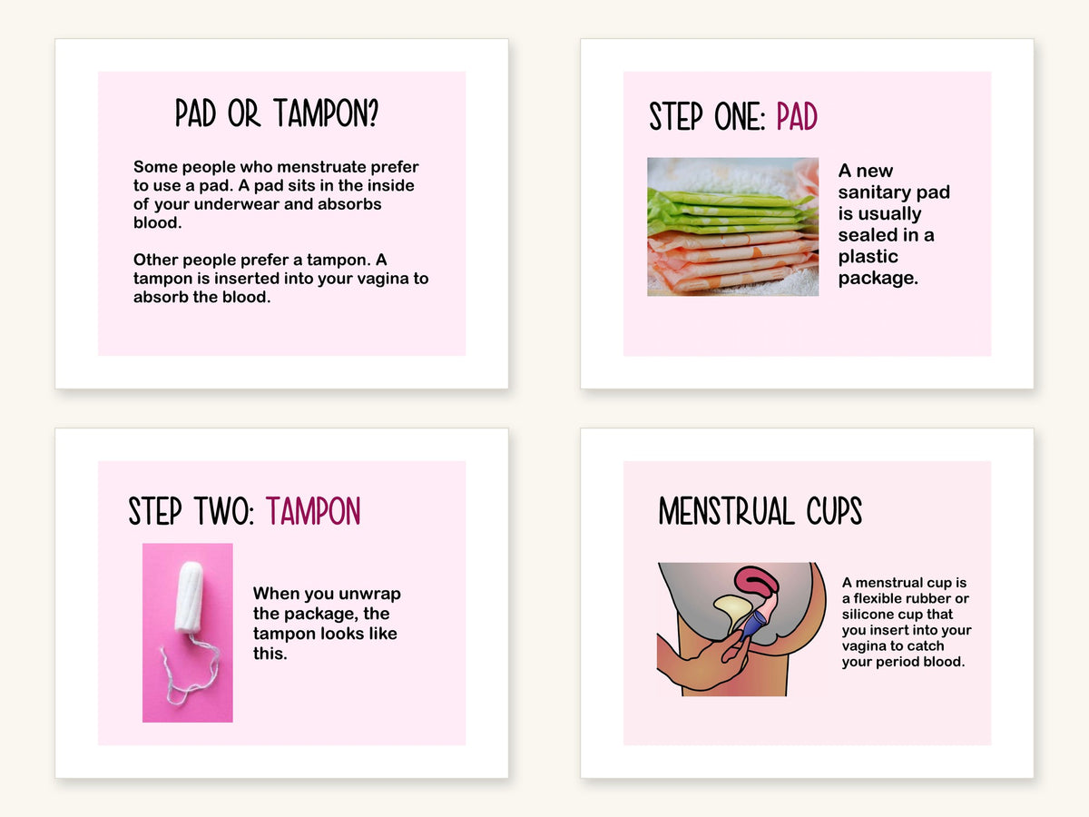Menstrual Hygiene Use, Sequencing Cards