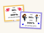 Do's and Don'ts of Online Dating + Dating Apps, Card Set Bundle